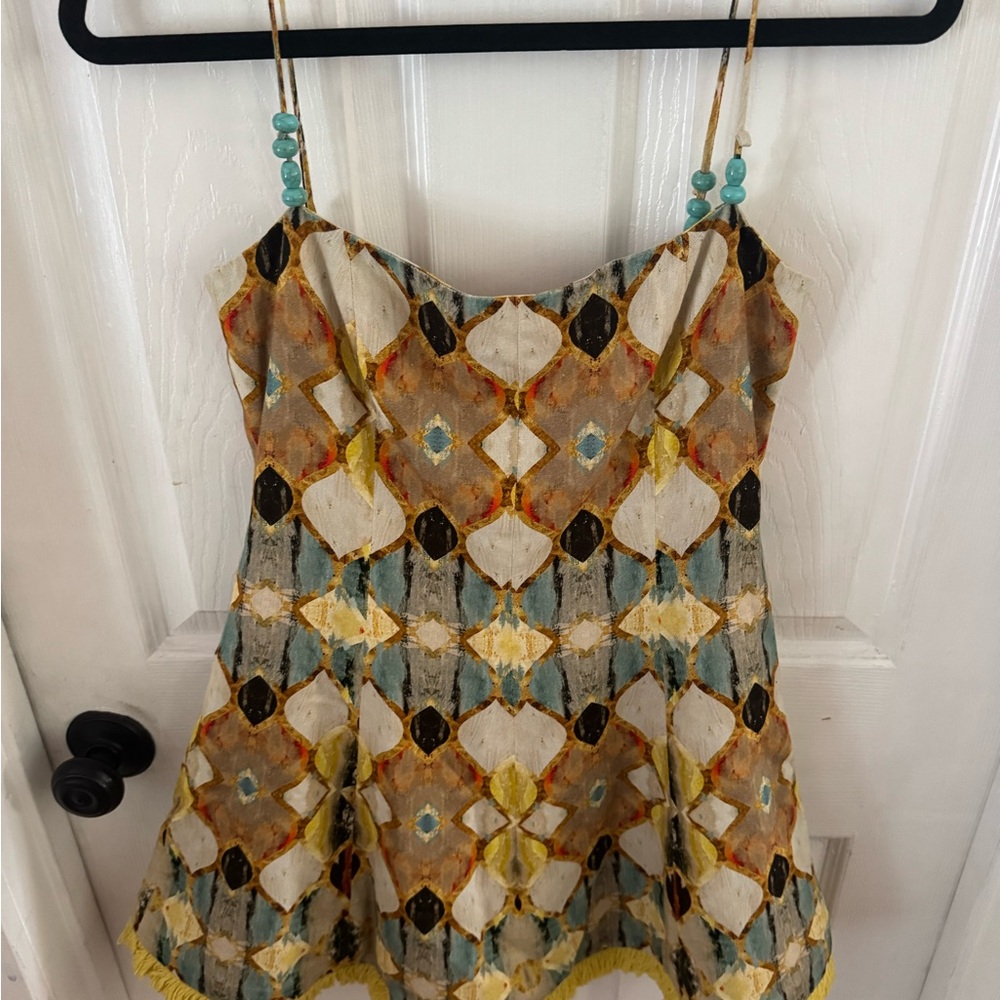 Alexis Yellow and Blue Patterned dress